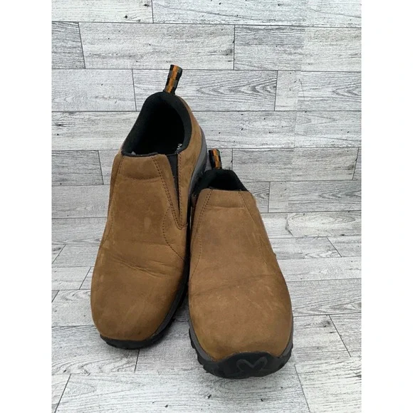 Merrell Jungle Moc Mens 9.5 Brown Suede Slip On Hiking Walking Shoes J60831 - Picture 2 of 14